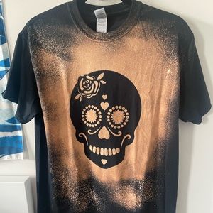 Hand-made sugar skull t-shirt
